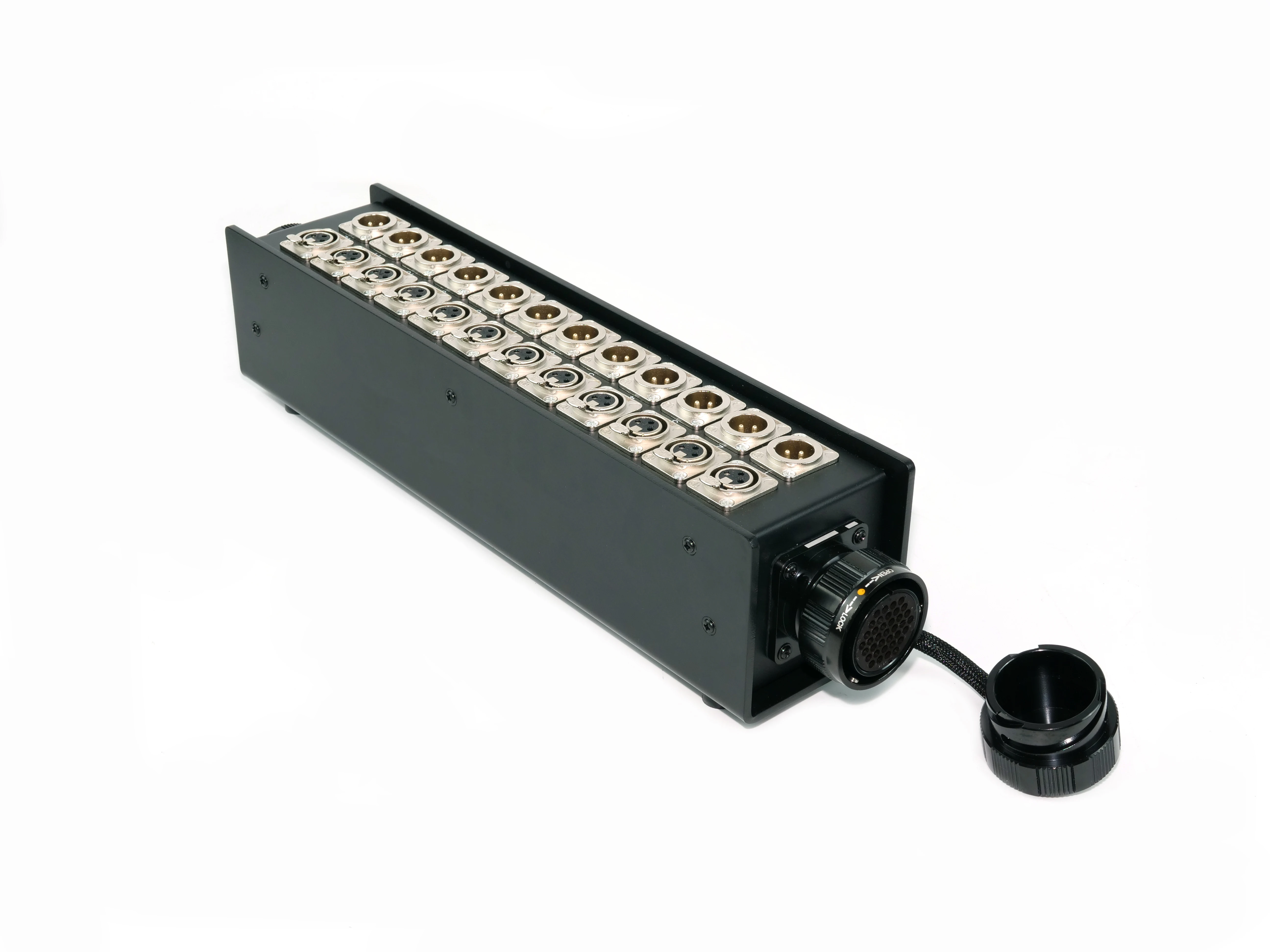 ABCCABLS Premium 12-Channel 37-Pin DC Audio Distribution Box/XLR12 Male-Female Connector Set Copper/PVC Material Model