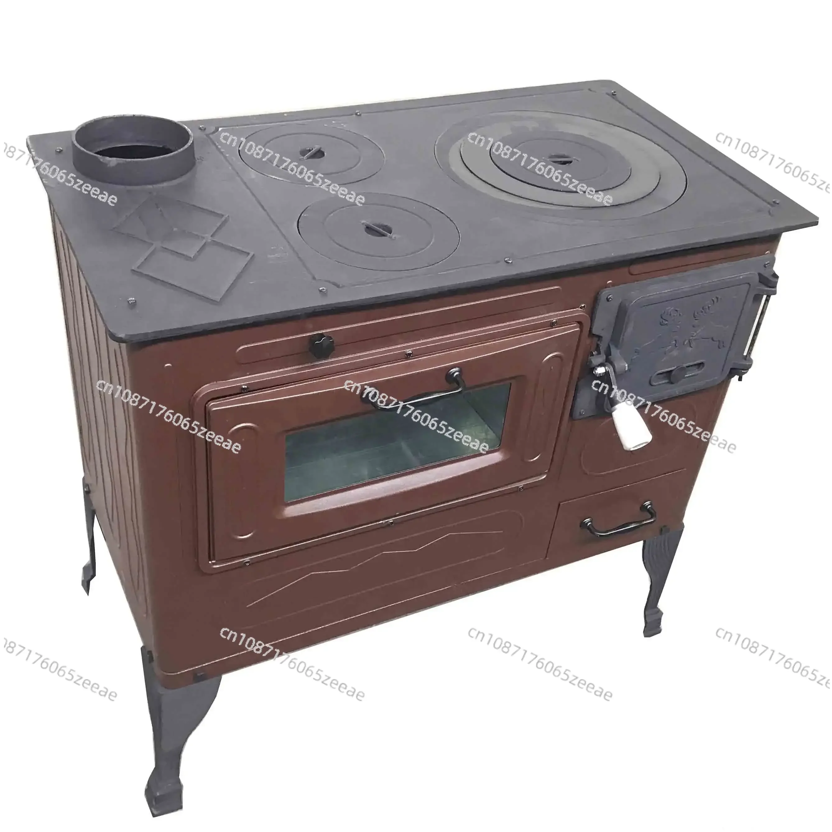 

Large Cast iron wood burning Stoves with oven for cooking