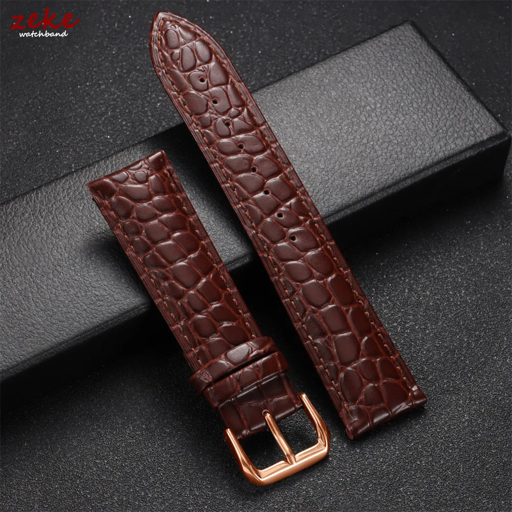 Leder-Uhrenarmband mit Krokodilmuster-Design, 16 mm, 18 mm, 19 mm, 20 mm, 21 mm, 22 mm, universelle Uhrenarmbänder, lässiges Business-Armbanduhrenarmband