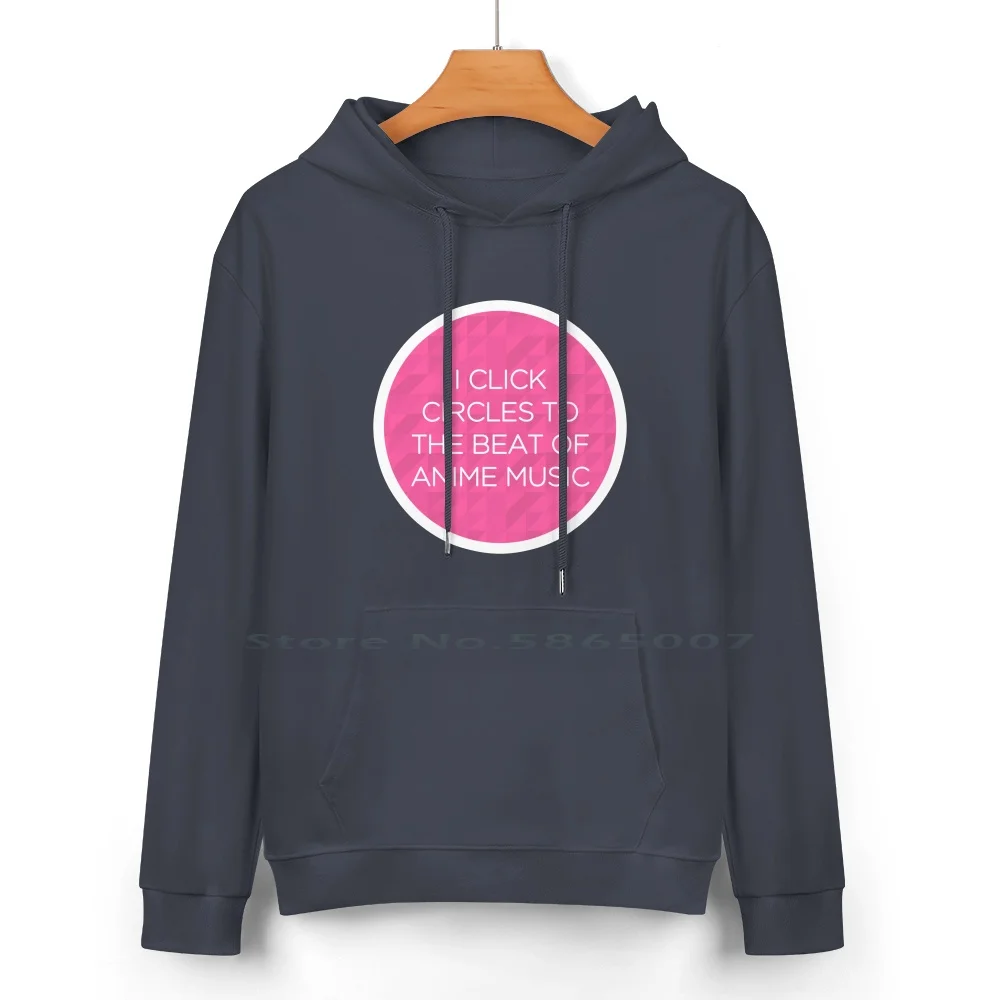 I Click Circles To The Beat Of Anime Music Pure Cotton Hoodie Sweater 24 Colors Click Circles Beat Anime Music Osu Shinka