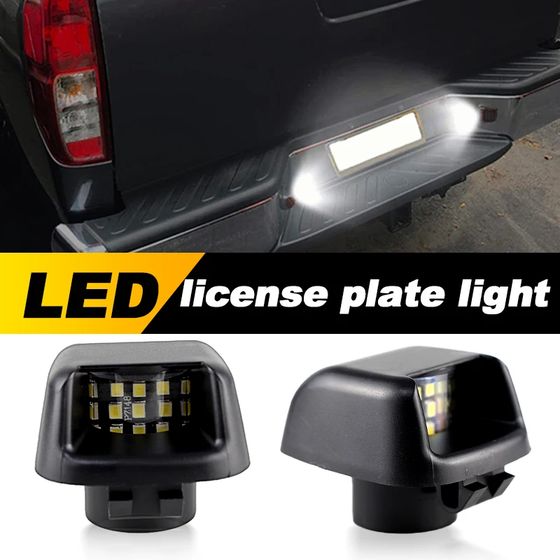 LED License Plate Lights For 2007-2019 Nissan Navara D40 Frontier 26510-ZP50A 26510-EA820 26510-ZP30A 26510-ZJ00A 26510-9FM0A