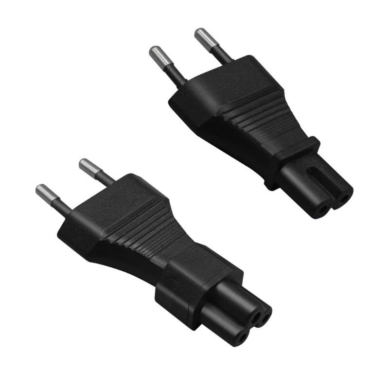 Power Adapter Cord Plugs EU 2 Pin 4.0mm to IEC 320 C5/C7 Power Supply Converter