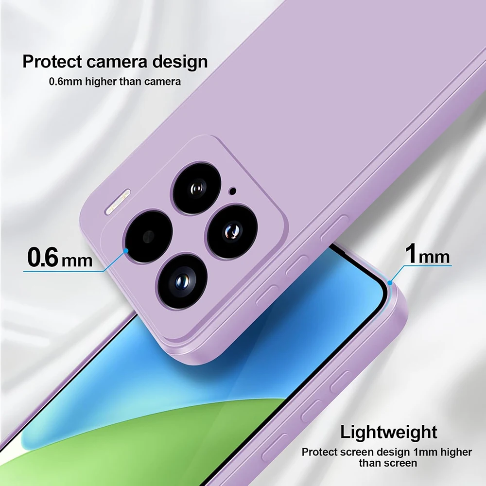 الفاخرة مربع لون الحلوى ماتي غطاء من السيليكون ل Xiaomi Mi 15 14 14T 13 13T 12 12T 12X 11 11T 11X Pro Lite 11i الترا لينة شل #3