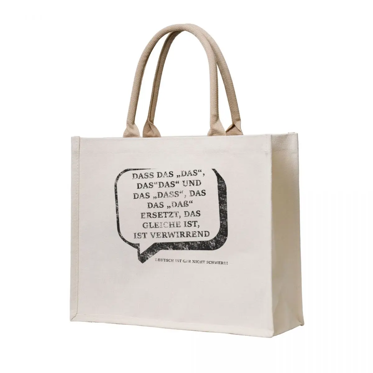 

Say German grammar that used look Tote Bag Women's bag shopping bag Fabric Woman shopper