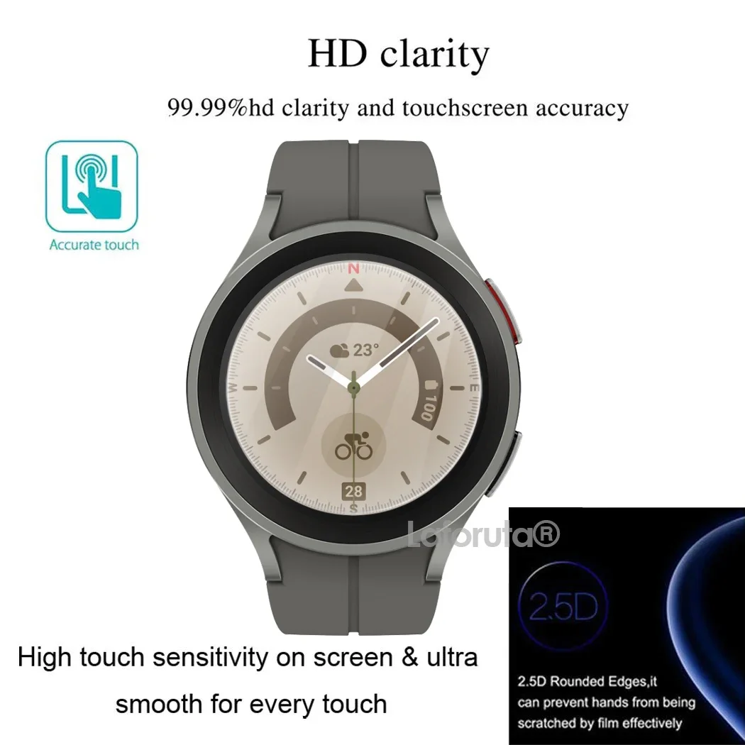 For Samsung Galaxy Watch 5 4 40/44MM Tempered Glass Screen Protector for Samsung Watch 4 Classic 42/46mm 3 41/45 Protective Film