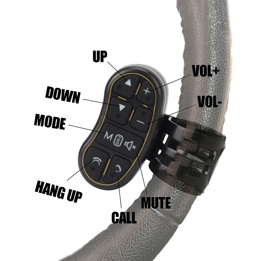 1 قطعة عجلة توجيه سيارة متعددة الوسائط زر التحكم 8 مفاتيح الصوت MP3 مشغل ديفيدي التحكم عن بعد التبديل اللاسلكي اكسسوارات السيارات