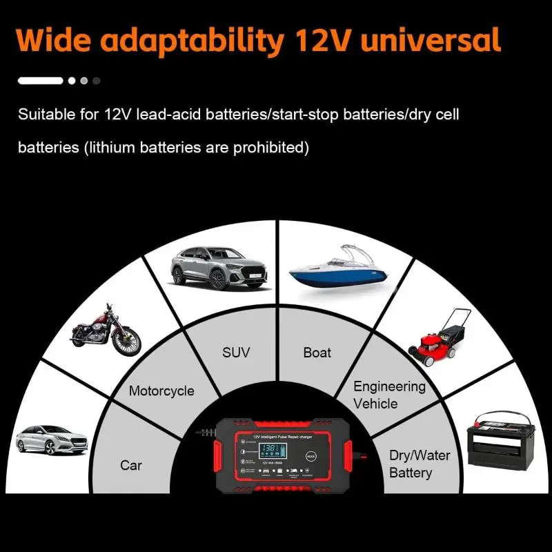 Portable 12V Universal Car Battery Charger Emergency Auto Jump Starter Power Bank for Outdoor Road Emergency Use