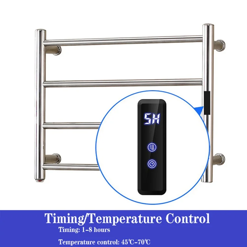 Electric Towel Rack 304 Stainless Steel With Timing/Temperature Control Heated Towel Rail 450*600*110mm Towel Warmer 110V/220V