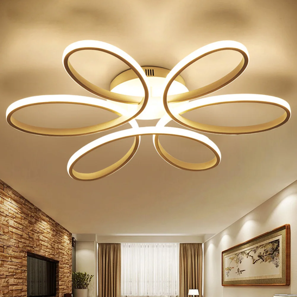 モダンな花の形をしたledシーリングライト屋内照明装飾的なシーリングライトリビングルーム廊下ベッドルームに最適12w