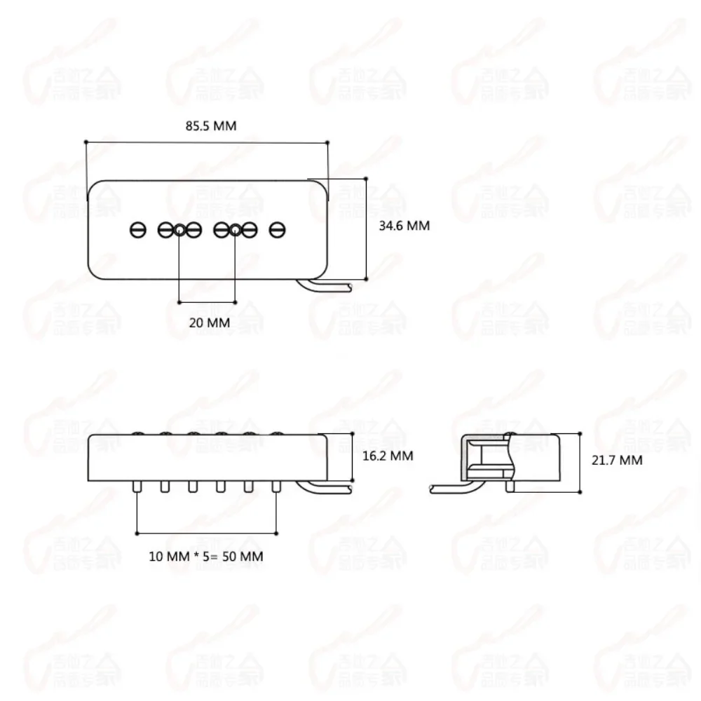 1 Set Original Genuine Epi P90  Pickup / P-90 Ceramic Magnet Electric Guitar Pickup -  KR(Origin)