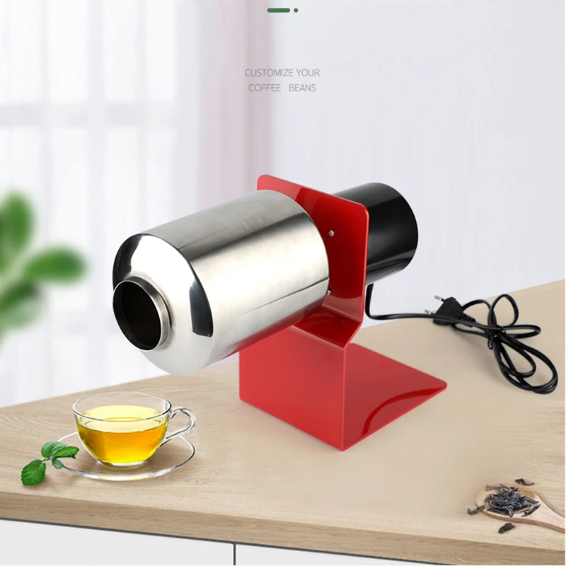 الفولاذ المقاوم للصدأ آلة تحميص حبوب البن محمصة قهوة الأسطوانة بيكر 220 فولت أدوات الخبز فراي الفول السوداني الحبوب المكسرات مجفف