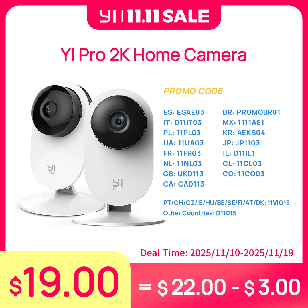 

Комплект камеры YI, 2 шт., 2K, 3 МП, умный дом на базе искусственного интеллекта, 2,4G, детская камера, запись видео для домашних животных, улучшенное ночное видение