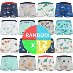 4/8/12 Pcs Boys Boxer sets Briefs Kids Cotton Underwear Baby Underpants Teenager Cartoon Dinosaur Print Soft Children Panties