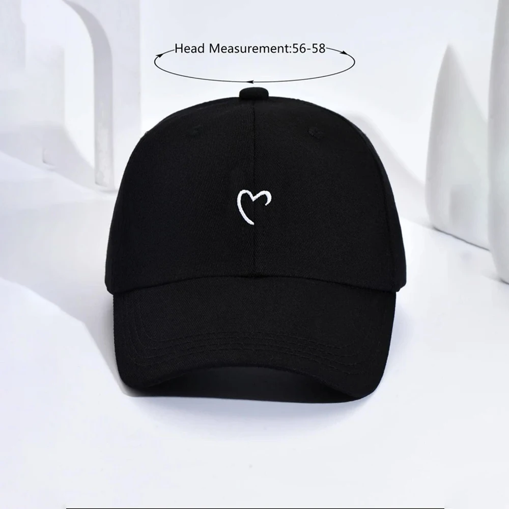 Leisure Couple Baseball Caps Love Embroidered Pattern Hats Outdoor Sunscreen Peaked Cap For Women Girls