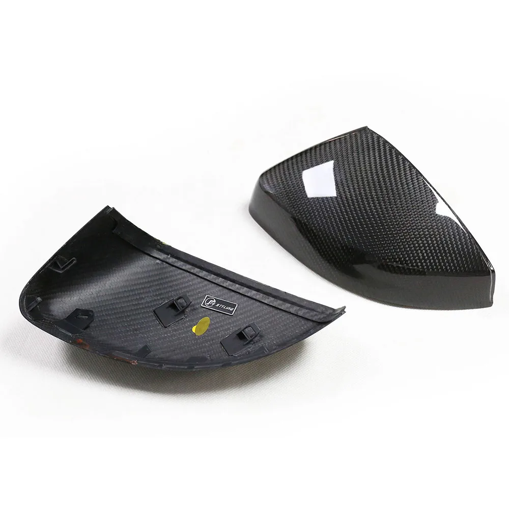 ألياف الكربون الجافة لأودي 2014-20 8 فولت الجانب عرض A3 S3 RS3 غطاء مرآة قبعات مع حارة مساعدة كليب تثبيت استبدال