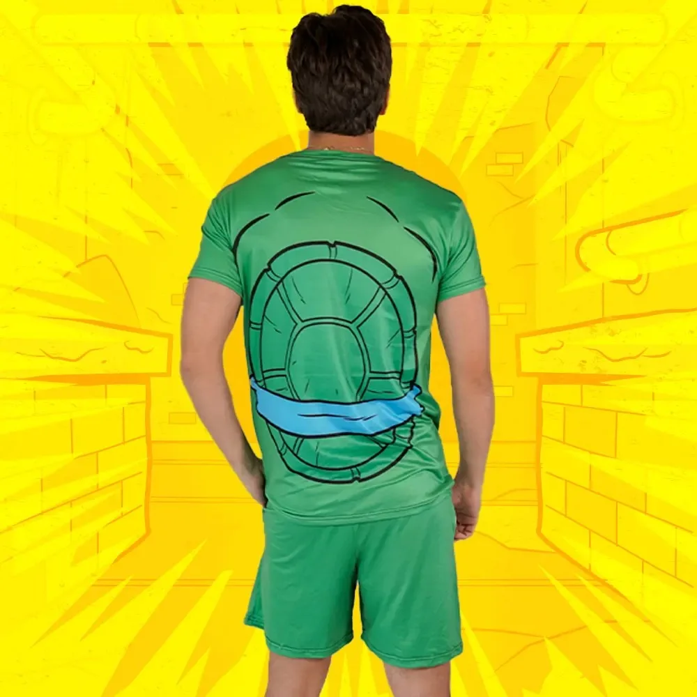 Spring/Summe New Ninja Turtles Four Brothers Role Playing Short Sleeve Shorts for Children/Adults Breathable Loose Oversized Set