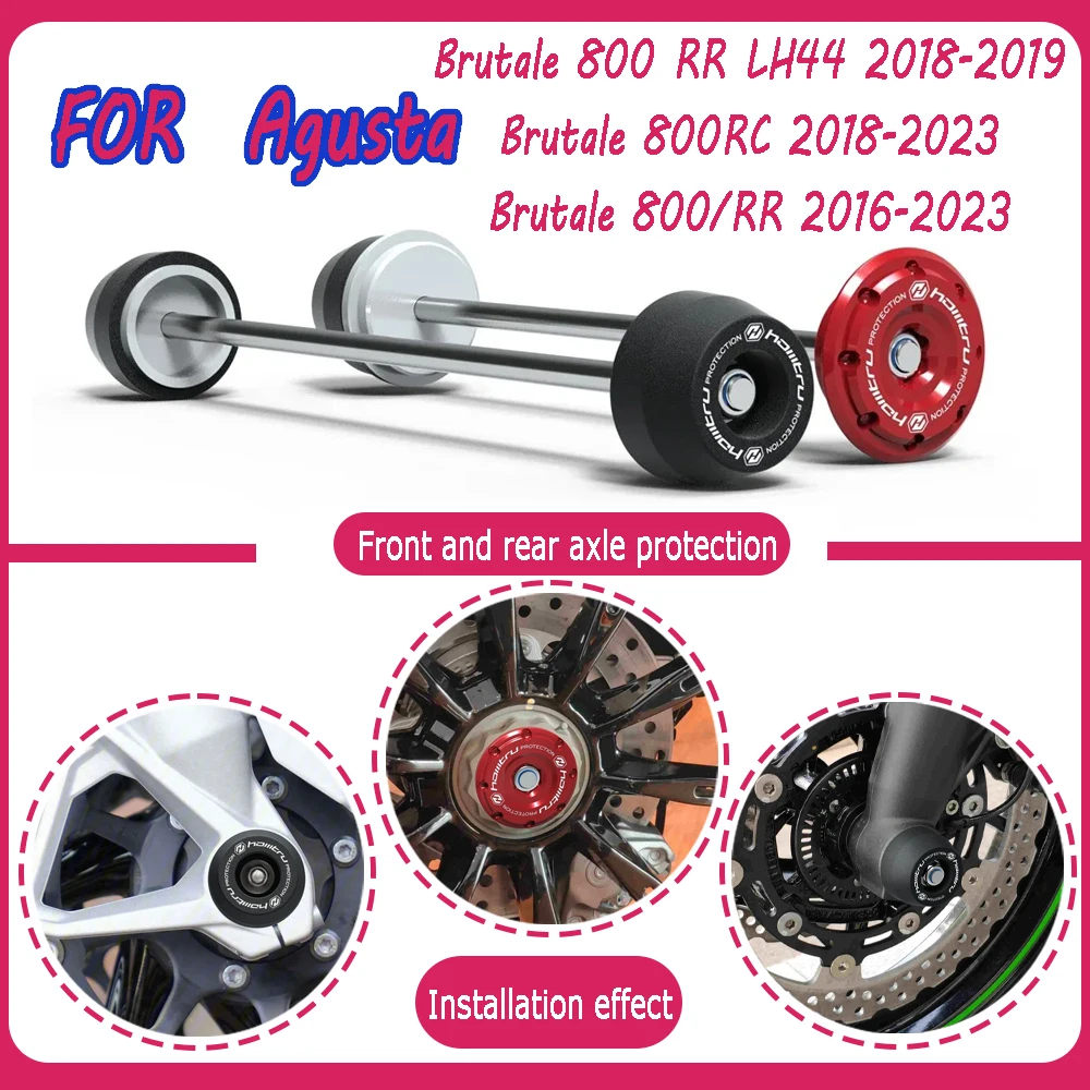 

Front axle collision protection For MV Agusta Brutale 800 RR / RC / RR LH44 2016 2017 2018 2019 2020 2021 2022 2023