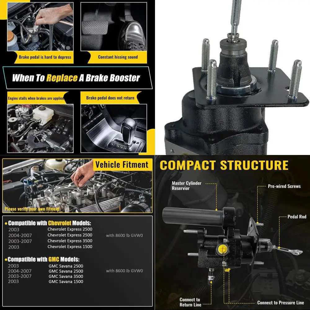 

52-7362 Гидравлический усилитель тормозов, совместимый с Chevrolet Express 1500 2003 Express 2500 3500 2003-2007 GMC Savana 1500 20