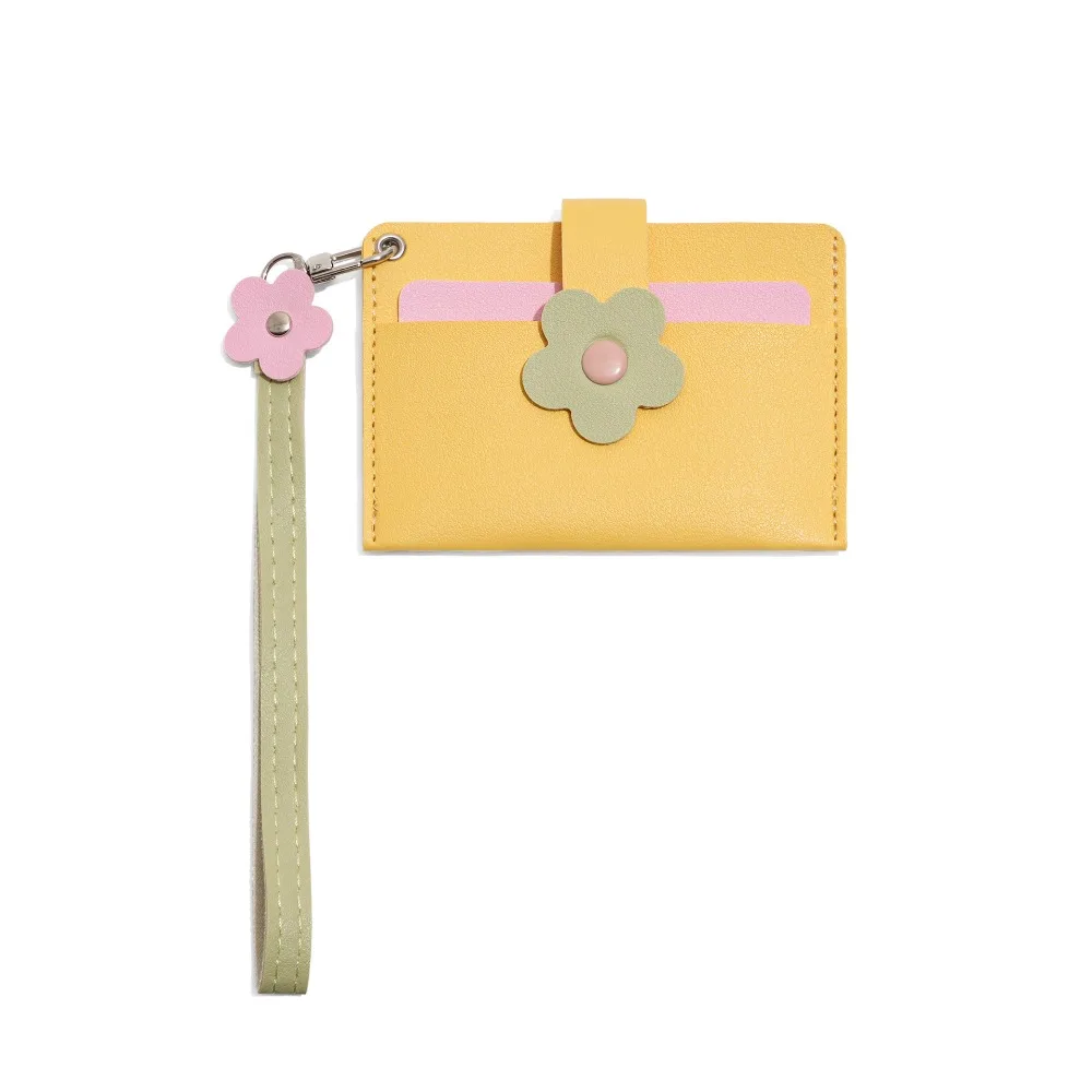 

Cute Color Blocking Short Wallet Mini PU Leather Women Card Holder Multifunctional Y2K Handheld Coin Purse Women