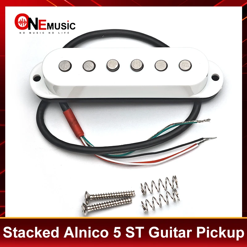 Micros empilés pour guitare ST, réduction du bruit, Alnico 2/5, pôles superposés, son vintage, bobine fendue silencieuse