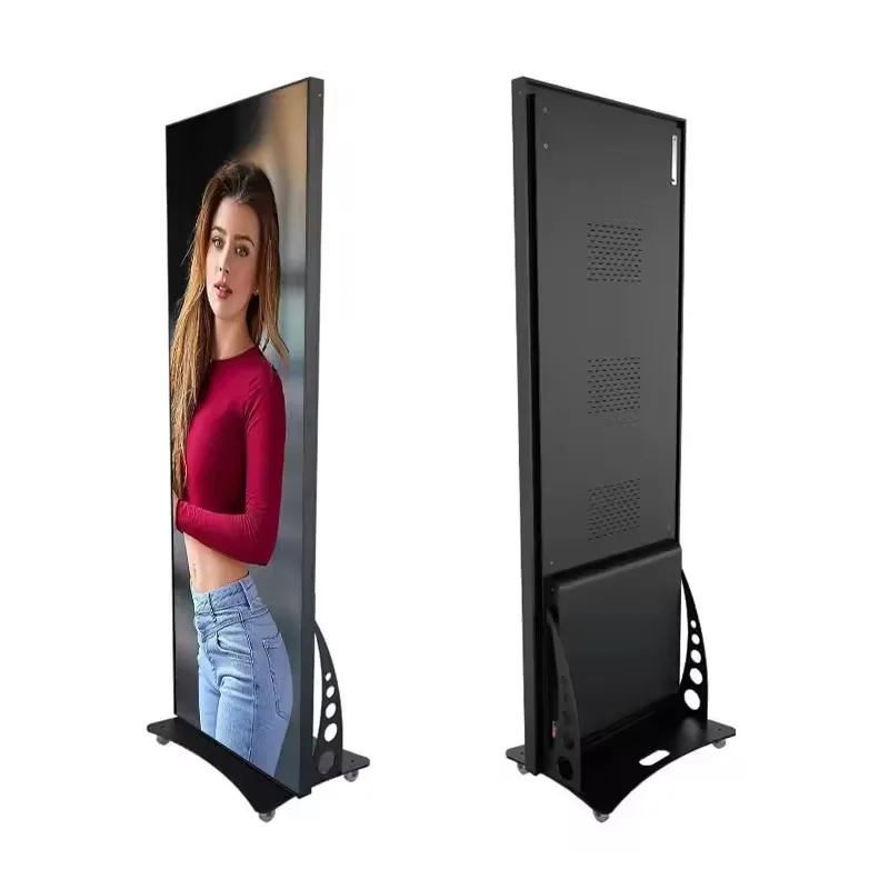 

Factory Moveable Indoor Portable P1.86 P2.5 Digital Poster Display Signage LED Screen Ultra Slim Movable Display