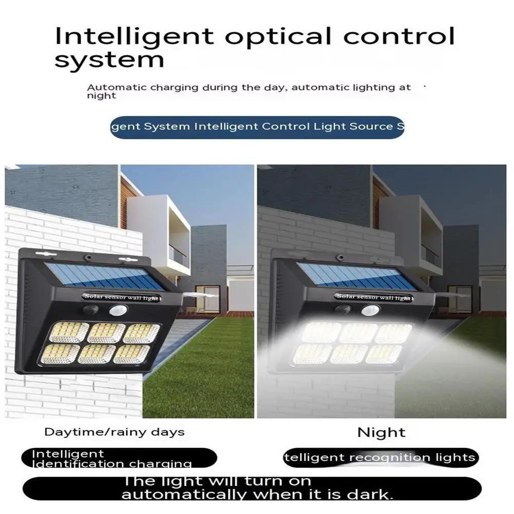 야외 112 LED 태양광 보안 조명, 무선 방수 태양광 모션 조명, 정원 파티션용 태양광 벽 조명