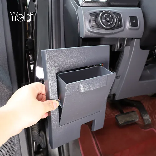 Para Ford Ranger T7 T8 2015-21 ABS negro salpicadero de coche posición de conducción caja de almacenamiento de fusibles caja de almacenamiento oculta embellecedor accesorios de coche