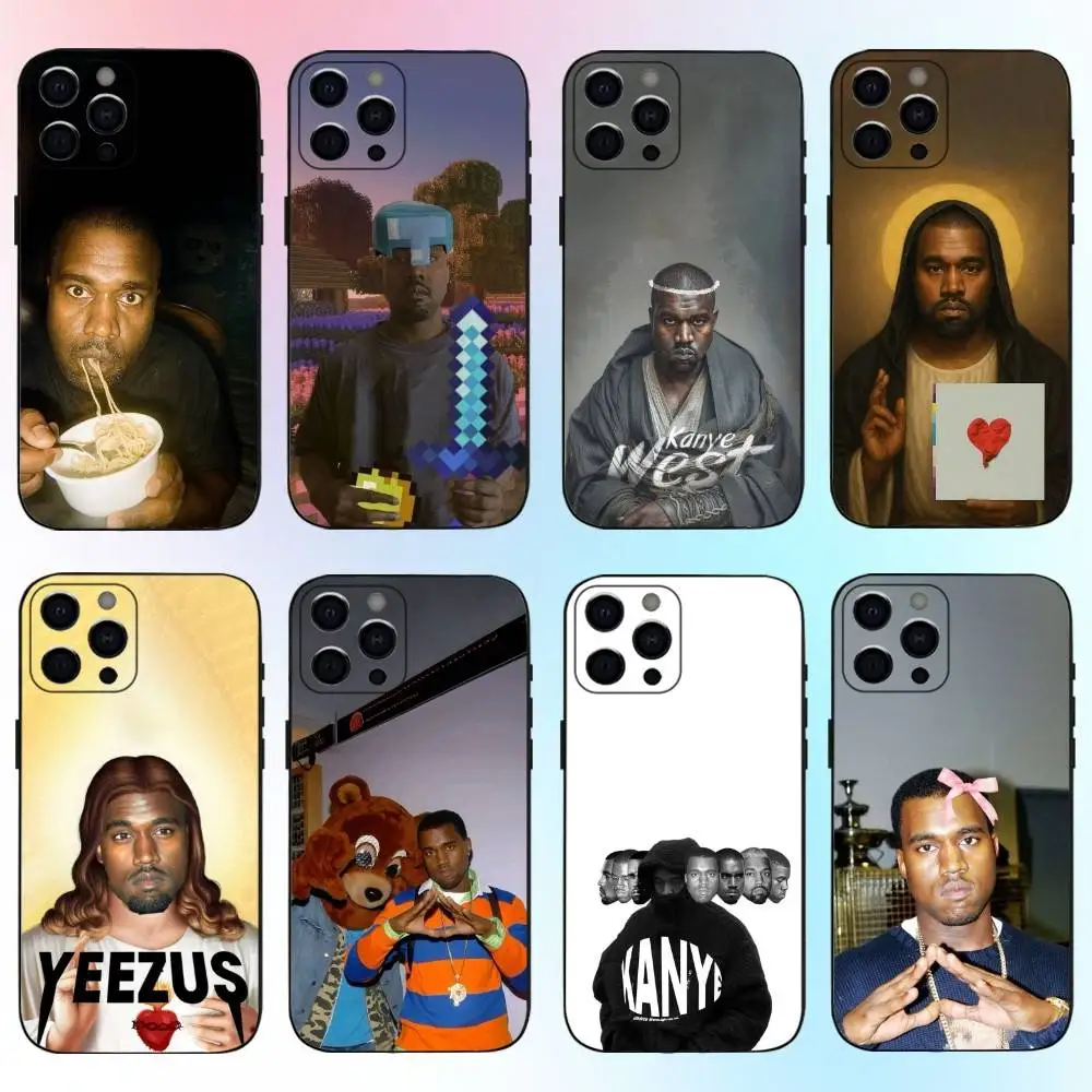 

Funny K-Kanye WEST Y-Ye Phone Case For iPhone17,16,15,14,13,12,11 Plus,Pro Max Soft Black Cover