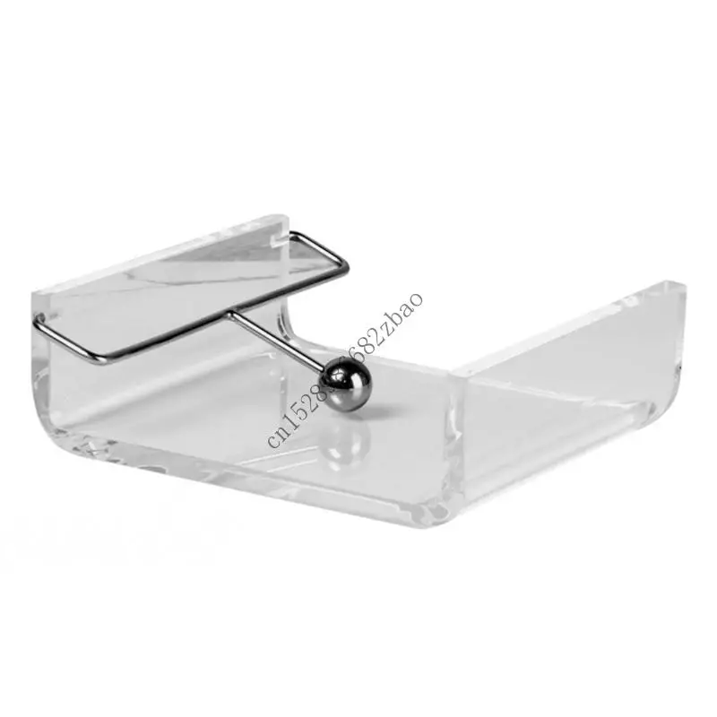 

H7EA Clear Acrylic Paper Towel Dispenser with Weighted Arm Paper Towel holder Tissue for Dinning Room Countertop