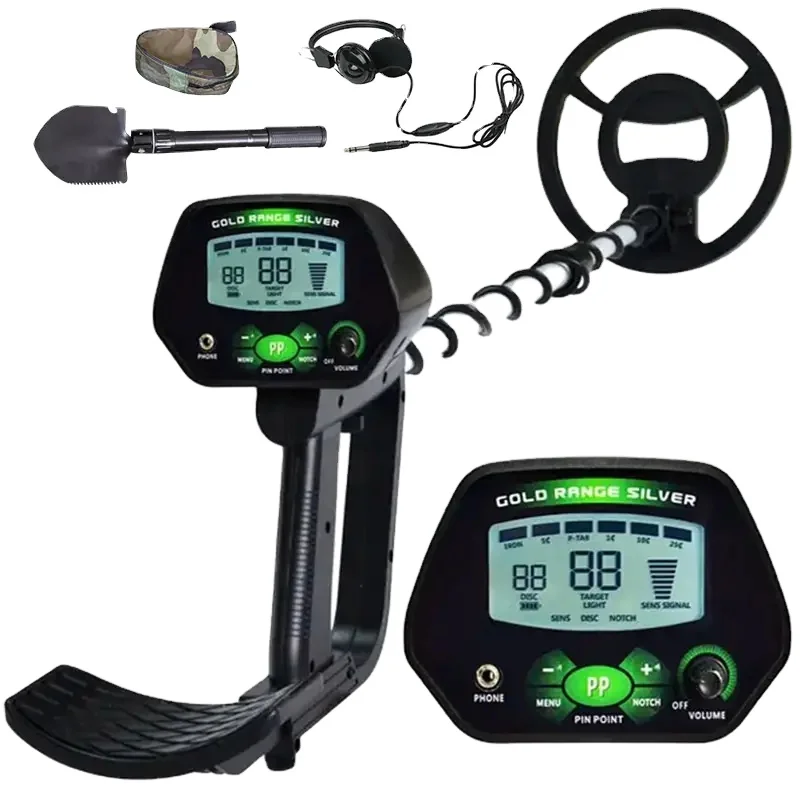 Detector de Metais Tianxun MD-4090 com Display LCD e Bobina à Prova d'Água para Detecção de Moedas de Ouro em Praia e Campo