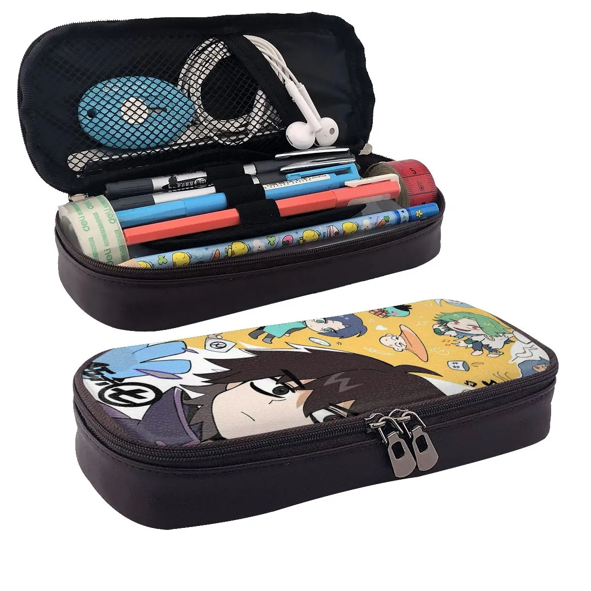 Scissor Seven Action Manga Leather Pencil Case Pencil Pouch Storage Stationery Supplies Pen Box Pencil Bag for Boy Girl School