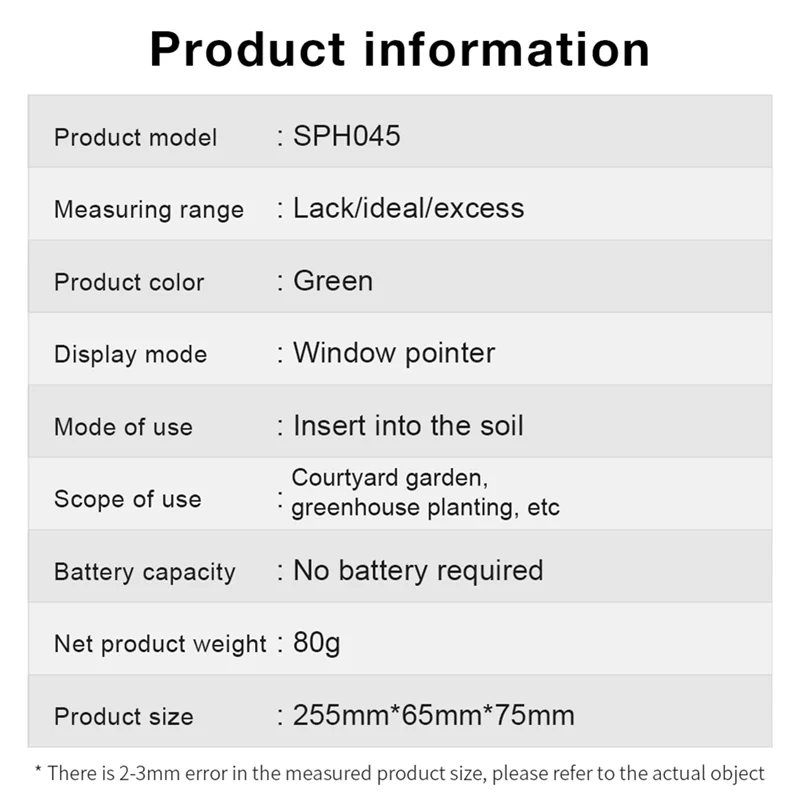 

-A99Z Soil Fertility Tester For Garden Nursery Potting Soil Nutrient Fertility Tester Essential Gardening Tool
