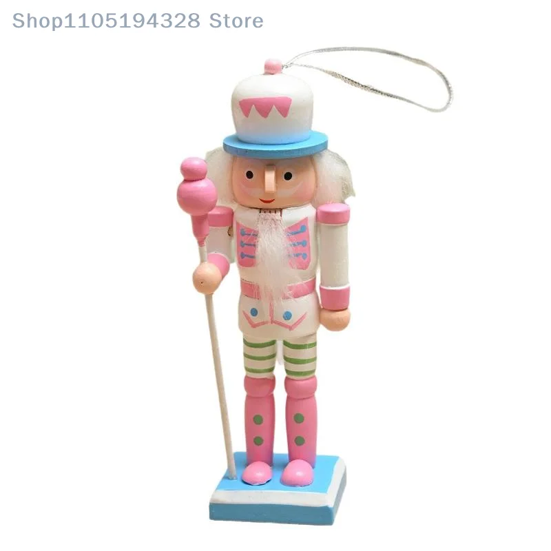 1/4 قطعة هدايا العيد معكرون كاندي سلسلة كسارة البندق دمية الجندي 12 سنتيمتر شجرة عيد الميلاد قلادة ديكور منزلي للحفلات