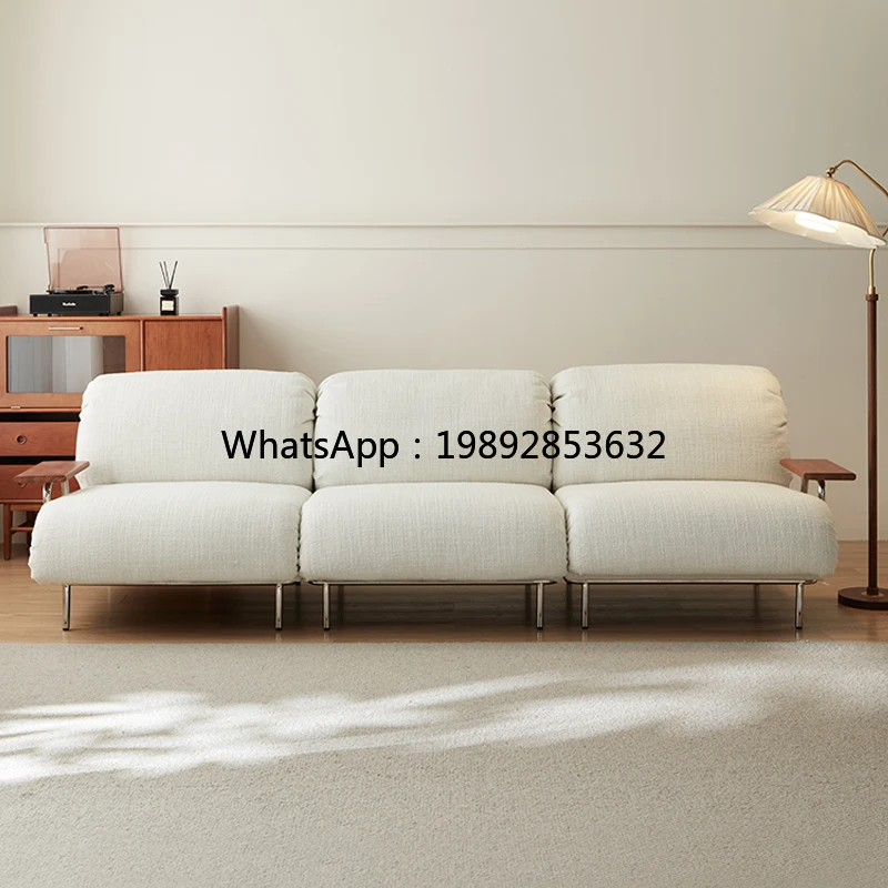 AB module sofa living room  retro wabi-sabi wind linen fabric dismantling and washing small apartment sofa