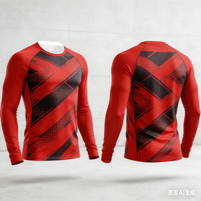 

Новая мужская быстросохнущая спортивная футболка с 3D-принтом, с длинным рукавом, для повседневной носки, для езды на горном велосипеде и бездорожья