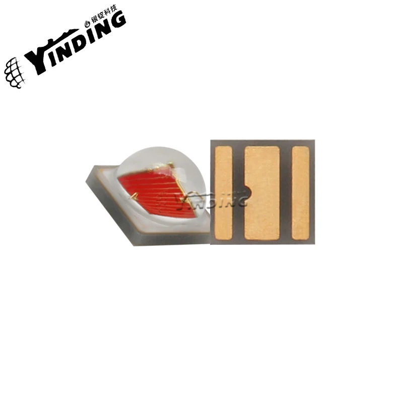 Luzes LED de alta potência, iluminação arquitetônica do jardim, solda de refluxo SMD livre, GH CSSRM3.24, luz vermelha, 3W, 646-666nm, 10pcs