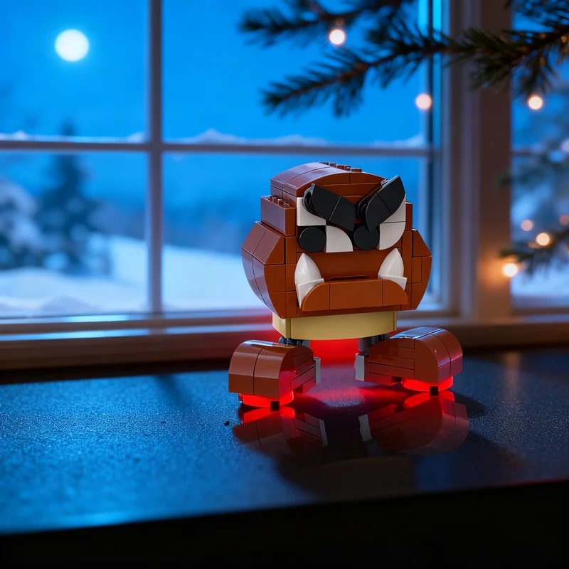 94 piezas MOC MINI Goomba Posable - Figura de exhibición posable 03 - Bloques de construcción modelo Mario Bros. Juguete de construcción Regalo de Navidad