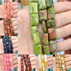 13x18mm 20pcs  stone on the upper plane square beaded agate crystal scattered beads used in jewelry DIY necklace bracelet