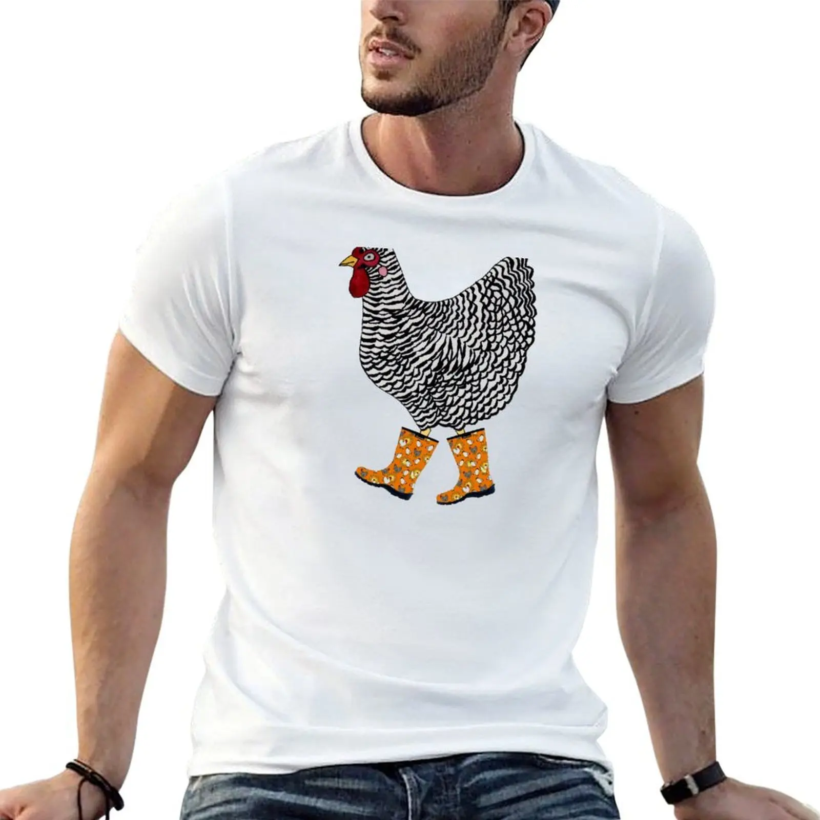 Barred Rock wearing Sloggers Boots T-Shirt shirts graphic rapper graphic tees clothing for men