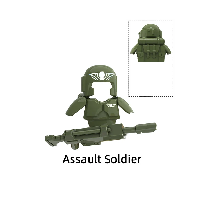 The Modern Heavily Armed Engineering Melee Assault Soldier Commander Signal Corps Model Blocks MOC Bricks Set Gifts Toys KT1037