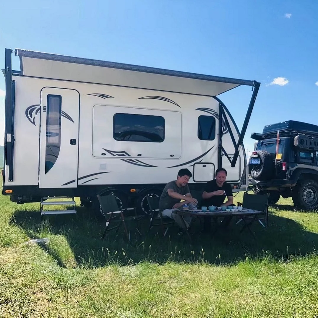 ملحقات Rv الخارجية قافلة كاملة الحجم مقطورة تخييم منبثقة للطرق الوعرة 4x4 مظلة جانبية كهربائية بمحركات مع Le