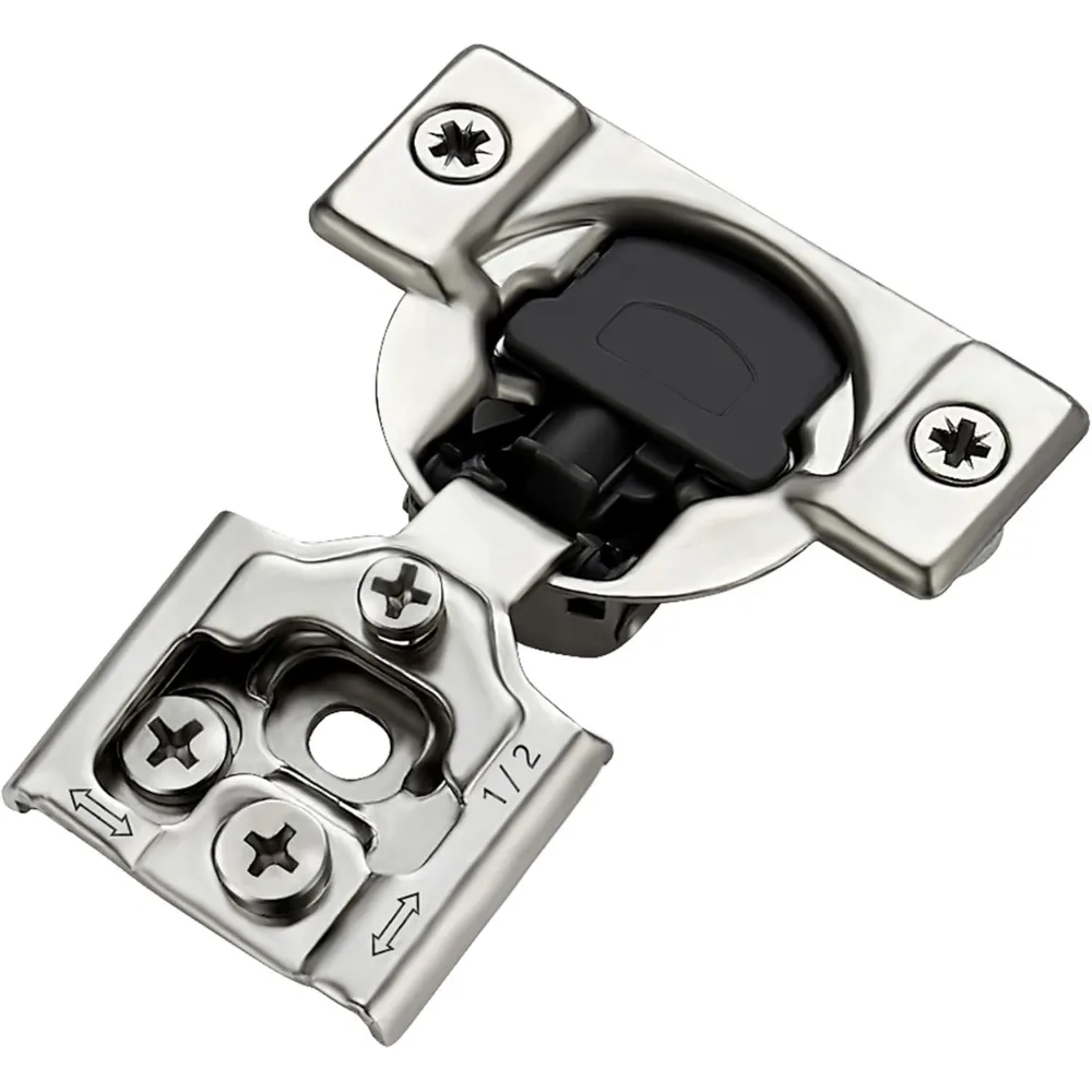 

60 Pack (30 Pairs)Overlay Soft Close Hinges for Kitchen Cabinets - Satin Nickel Hidden Concealed Hinge, Stainless, Self Closing