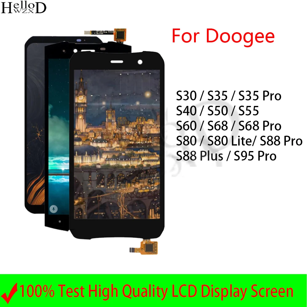 

ЖК-дисплей для Doogee S30 S35 S40 S50 S55 S60 S68 S80 S88 S95 Pro Plus Lite