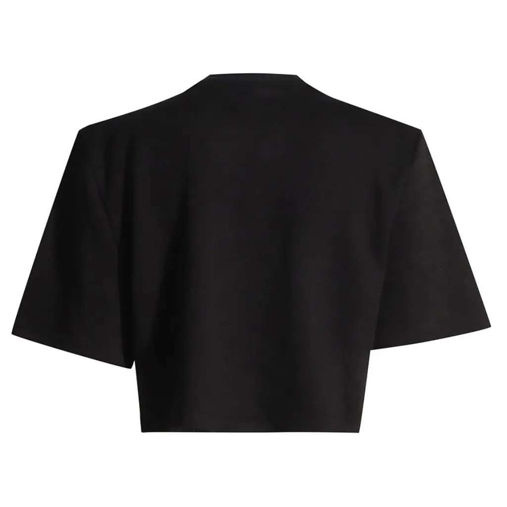 

Women's Short-Sleeved T-shirt Diamond Sequined Bow Trendy Solid Color Split Top Spring New Niche Fashion