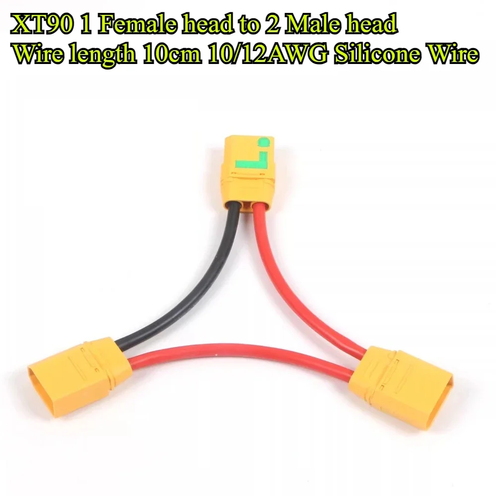 XT60 XT90 XT90S T Plug 1 Female To 2 Male Plug Battery Adapter With 10/12/14AWG Silicone Wire For RC Helicopter Connection Cable