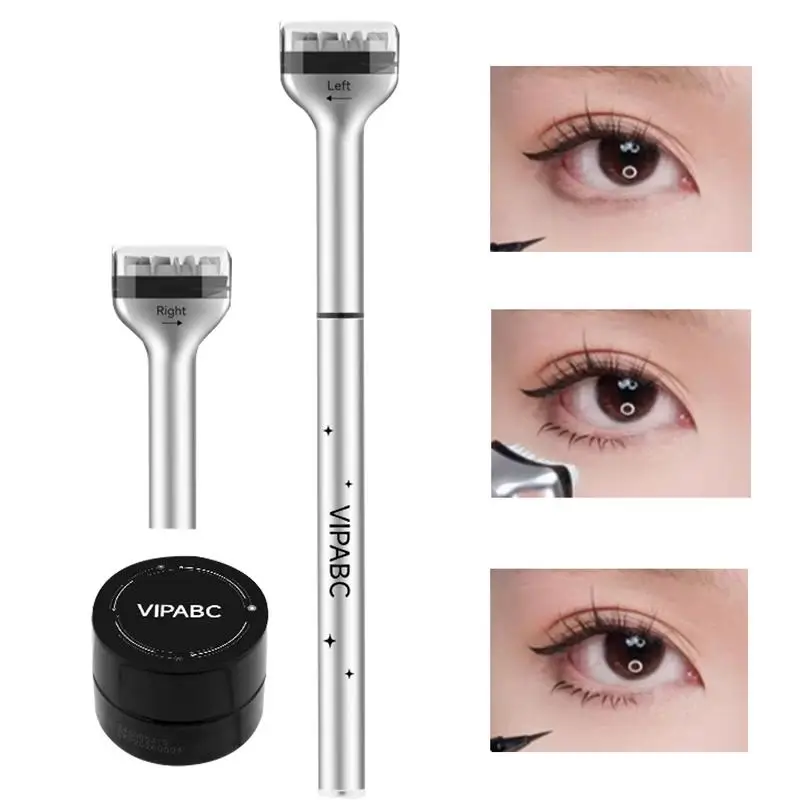 Eye Lower Lash Stamp With Ink Professional Sweatproof Women Beauty Eye Liner Pen Sets For Lower Eyelash And Eye