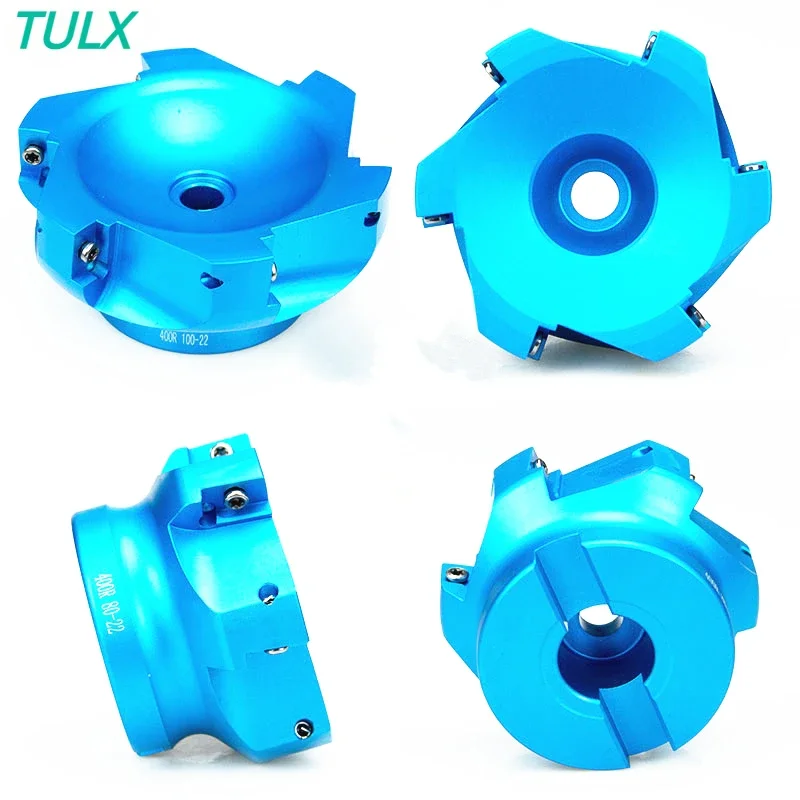 TULX  BAP400R 100-22-6T 400R63-22-4T 400R 80-22-6T 50-22-4T Shoulder Aluminum Face Milling Cutter Head  Edge 90 Degree APKT1604