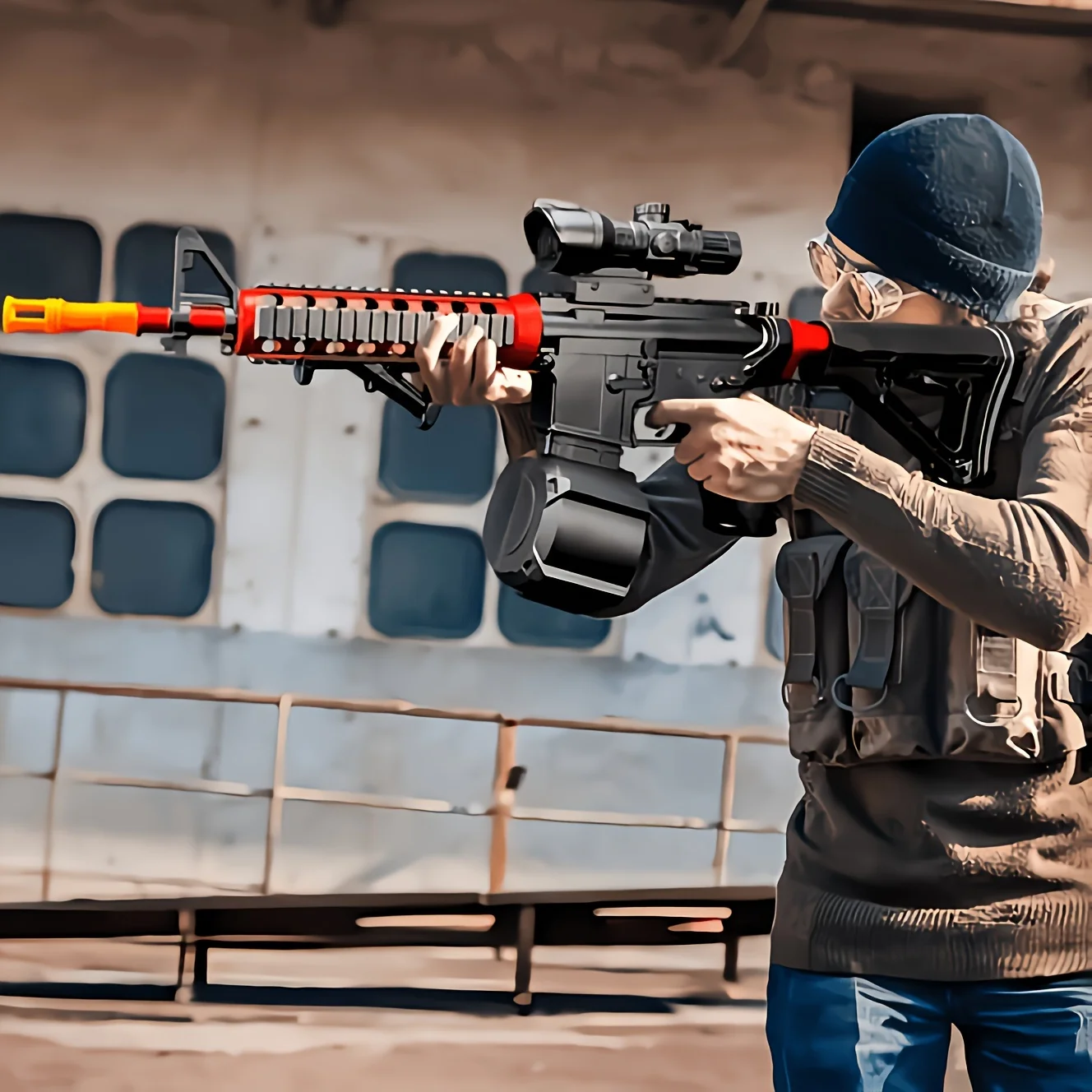 Blaster-Pistole, elektrischer Ball-Blaster, coole Spielzeugpistole mit hoher Orbeez-Pistole, wiederaufladbares Splatter-Ballspielzeug für Outdoor-Aktivitäten