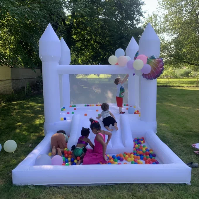 Oxford Inflatable Bouncy Castle House Professional Jumping Bounce House Bouncer for Wedding Party with Carrying Bag Repair kit