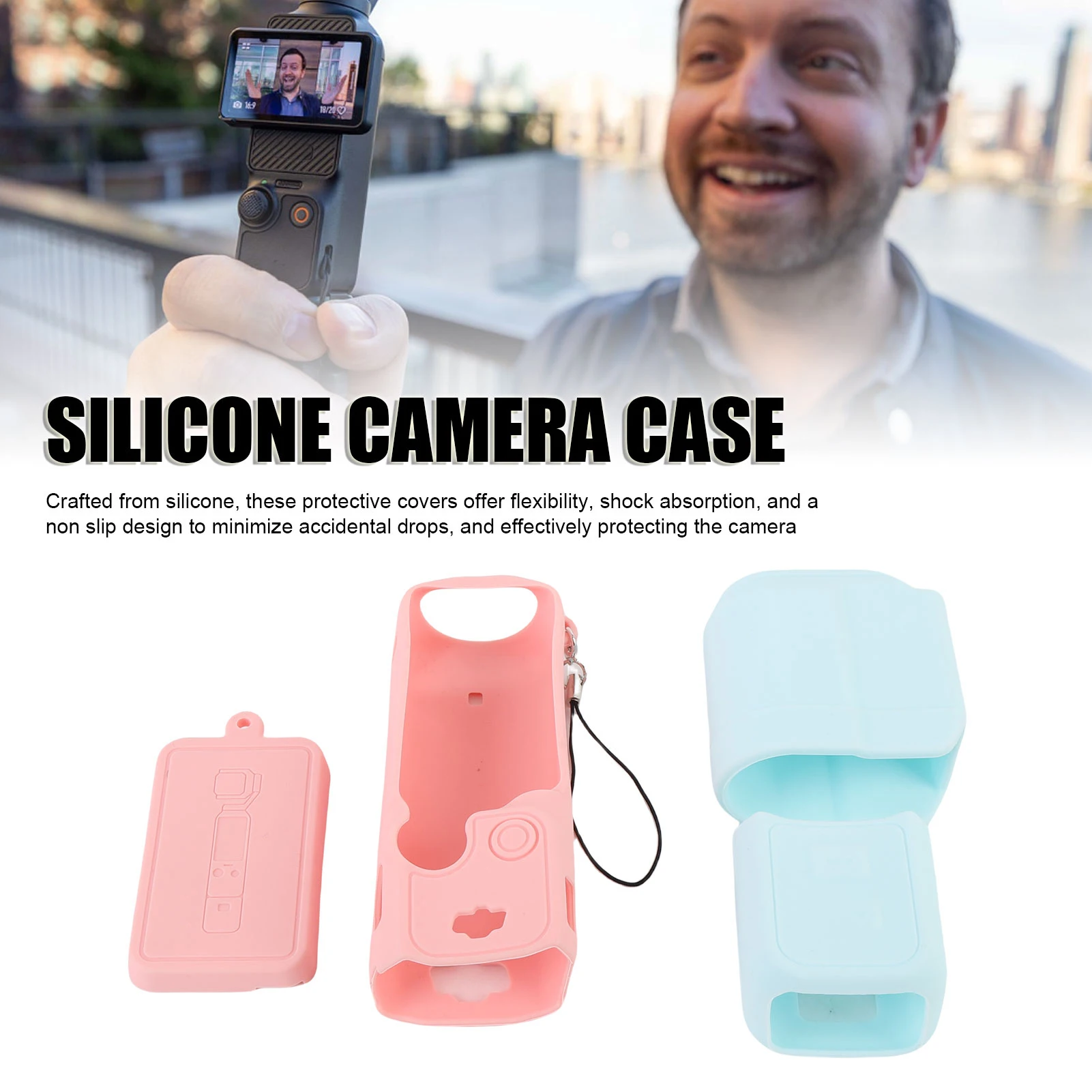 Silicone Protective Camera Case for Pocket 3 – Lightweight & Durable for Travel and Daily Use